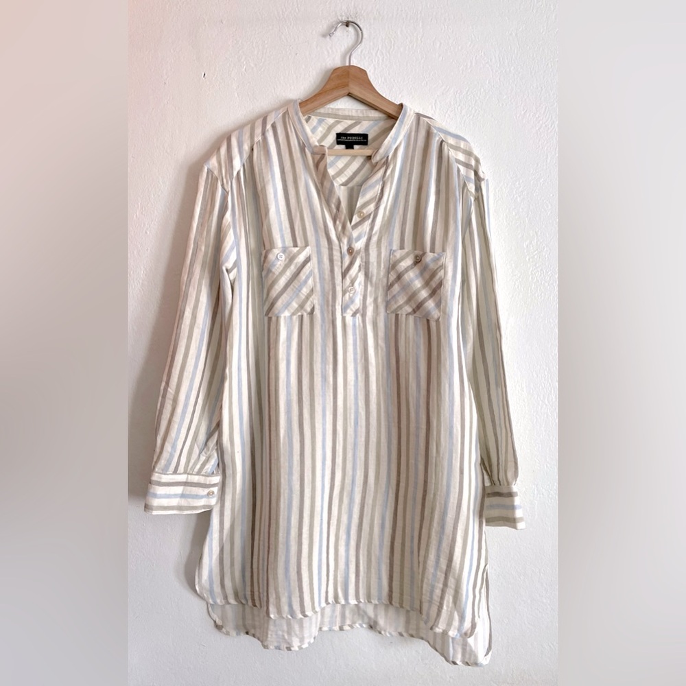 THE PODOLLS Organic Cotton Striped Shirt Dress